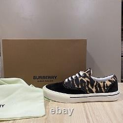 Burberry MF WILSON KC Sneakers In Cotton withVintage Check & Suede sz 8.5 withbox