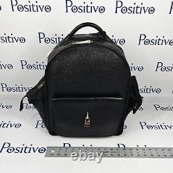 Buscemi Aero Black Grained Leather Backpack Bag Large New