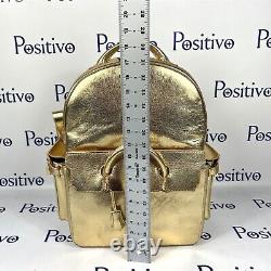 Buscemi PHD Metallic Gold Leather Backpack Bag One Size New