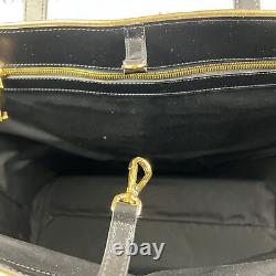 Buscemi Tote Black Gold Diamond Leather Tote Bag Large SAMPLE New