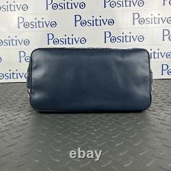 Buscemi Tote Intrecciato Navy Leather Tote Bag One size New with Defect