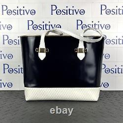 Buscemi Tote Navy Leather Tote Bag Medium SAMPLE New