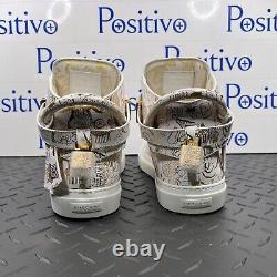 Buscemi Unisex 100MM The Selby Gold/White Leather Sneakers Shoes US 12 EU 45 New