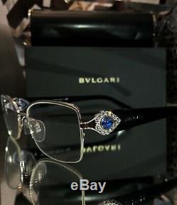 Bvlgari Eyeglasses Swarovski Crystal Limited Edition 2157-B Sapphire SOLD OUT