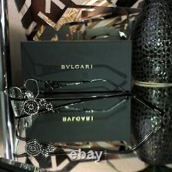 Bvlgari Eyeglasses Swarovski Crystal Limited Edition 299-B Black RARE