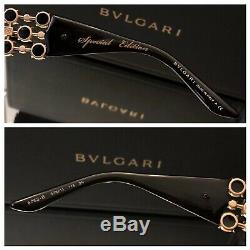 Bvlgari Sunglasses 6063-B Limited Edition Swarovski Crystal Gold Black VERY RARE
