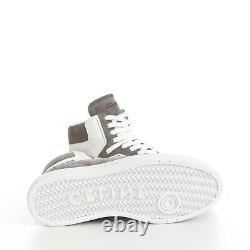 CELINE 820$ Men's CT-01 Z High Top Sneaker Grey/Optic White Suede & Calfskin