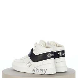 CELINE 850$ High Sneaker CT-03 with Scratch in Optic White/Black Calfskin