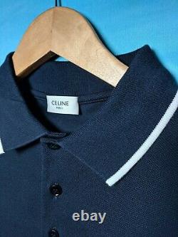CELINE Black Cotton Womens Polo Shirts Short sleeves Sz XS RP$950