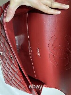 CHANEL CLASSIC CAVIAR DOUBLE FLAP MAXI RED New Never Worn
