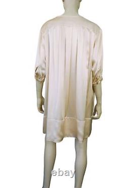 CHARLES ANASTASE Limited Edition Adjani Ecru Silk Shirt Dress