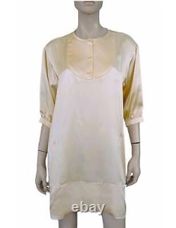 CHARLES ANASTASE Limited Edition Adjani Ecru Silk Shirt Dress