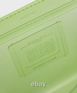COACH Jelly Tabby Green Transparent Bio-Based PVC Made in Italy NWT