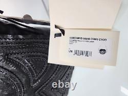 Campomaggi Ambra Laser Cut Black Leather Flap Shoulder Bag Crossbody Clutch Nwt