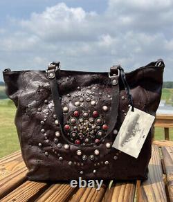 Campomaggi Italy Brown Leather Siena Embellished Bag NWT $ 895
