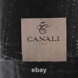 Canali NWT Black Edition Wool Blend Top Coat Size 52R (L US) In Black Plaid