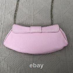Celine leather small crossbody strap hobo / clutch bag. Rose pink