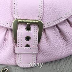 Celine leather small crossbody strap hobo / clutch bag. Rose pink