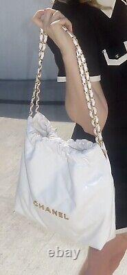 Chanel 22S Leather Tote bag small white New With tags. Rare