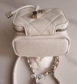 Chanel 22b Ivory Mini Affinity Bucket Bag With Light Gold Hardware