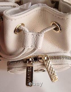 Chanel 22b Ivory Mini Affinity Bucket Bag With Light Gold Hardware