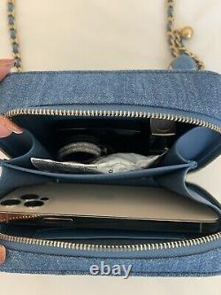 Chanel Black Lambskin Pearl Crush Purse Vanity Bag Adjustable Chain GHW RARE
