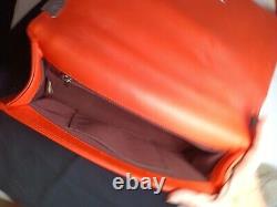 Chanel Boy Bag New Medium Chevron Lambskin Leather Orange