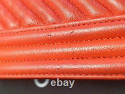 Chanel Boy Bag New Medium Chevron Lambskin Leather Orange