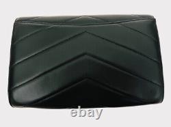 Chanel Chevron Flap Clutch / Wristlet In Black Lambskin, New, Retail $4,000