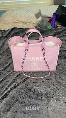 Chanel Deauville Large Pink Canvas Tote Limited Edition NIB
