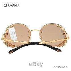 Chopard Women Sunglasses SCH-C68-8FCR 23K Rose-Gold Metal Round Limited Edition