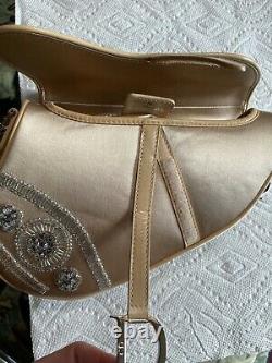 Christian Dior Limited Edition Champagne Satin Jeweled Handbag-$6000 Collectible