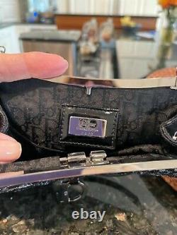 Christian Dior Mini Black Satin Limited Edition Embroidered Handbag-$4000 retail