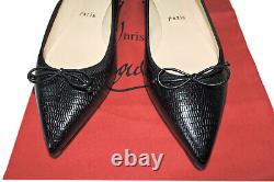 Christian Louboutin Hall Flats Version Black Spiked Ballerina Shoes 37