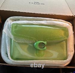 Coach Jelly Tabby Bag Sv/Green Transparent Bio-Based PVC MADE IN ITALY BRAND NEW