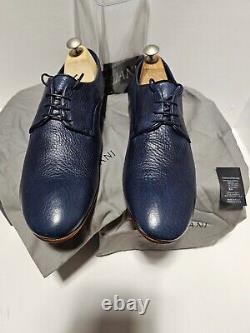 Corneliani LIMITED EDITION Dearskin Leather Derby Shoes-Blue $2,500