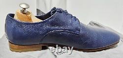 Corneliani LIMITED EDITION Dearskin Leather Derby Shoes-Blue $2,500