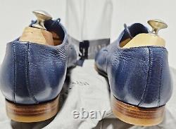 Corneliani LIMITED EDITION Dearskin Leather Derby Shoes-Blue $2,500