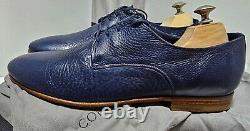 Corneliani LIMITED EDITION Dearskin Leather Derby Shoes-Blue $2,500