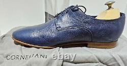 Corneliani LIMITED EDITION Dearskin Leather Derby Shoes-Blue $2,500