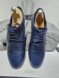 Corneliani LIMITED EDITION Dearskin Leather Derby Shoes-Blue $2,500