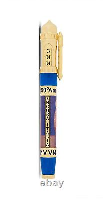 Cyrillic Alfabet Ancora Limited Edition 18k Gold nib Fountain pen one of 88