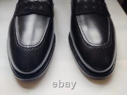 DI Bianco $ 1095 Luxury Black Premium Calfskin Loafers Leather Sole 9,0(us) Nib