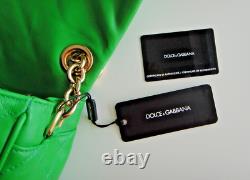 DOLCE & GABBANA Designer Shoulder Bag, green, lamb leather, NWT $3000