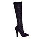 Dolce & Gabbana Floral Elastic Socks Pumps Hels Shoes Coco Black 06876
