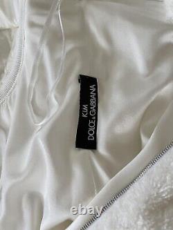 DOLCE & GABBANA KIM 2023 White Terrycloth Bustier Mini Dress 90's Re-Edition 42