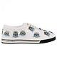 Dolce & Gabbana Low-top Canvas Sneaker Roma With Designer Embroidery White 09555
