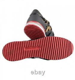 DOLCE & GABBANA Low-Top Fur Sneakers Black Leopard 39 US 6 UK 5 08551