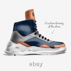 Demand V Basket Chunky Design Hi-tops Shoes