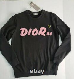 Dior X Kaws Bee Sz M Limited Edition Crewneck Sweater Long Sleeve Black NWT